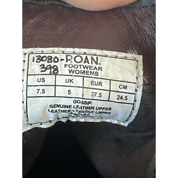 Women's Roan Gray Distressed Winter Fall Leather Ankle Boot Bootie Size 7.5 - Picture 6 of 8